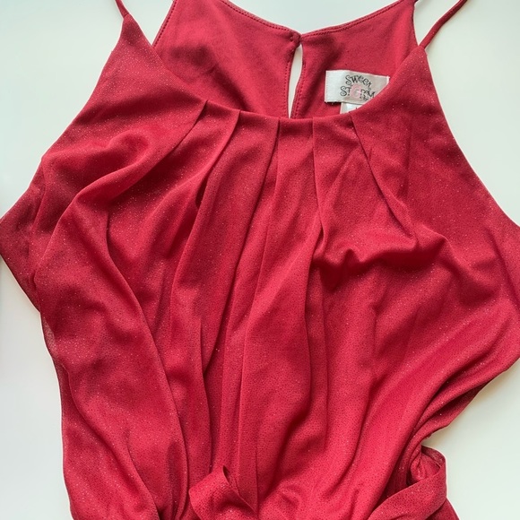 NWOT SWEET STORM Burgundy Jumpsuit - Picture 4 of 9